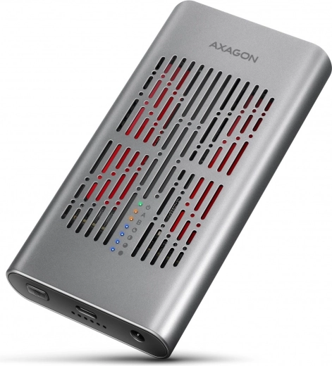 Axagon Clone Master hliníková externá skrinka pre dva NVMe M.2 SSD USB‑C 3.2 Gen 2x2 20 Gbps
