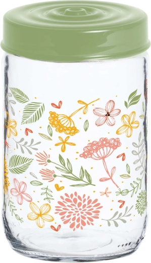 Bocal avec couvercle Botanica 660 ml verre/plastique