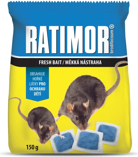 RATIMOR Brodifacoum appât mou pour rongeurs 150 g – sachet