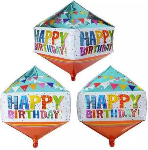 Foil Balloon Happy Birthday Diamond 40 × 74 cm