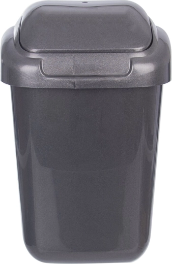 Poubelle en plastique UH 50 l avec couvercle basculant, anthracite
