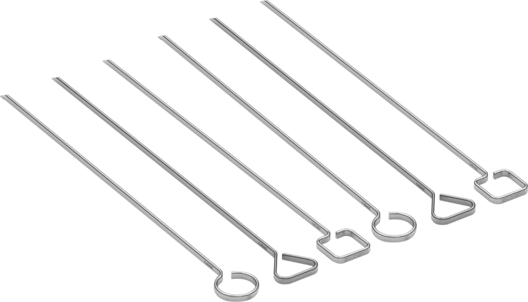 Spiedini per griglia CADAC, acciaio inox, set 6 pz, 30 cm