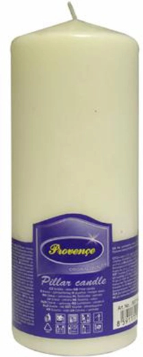 Paraffin pillar candle 6.3 × 16 cm – white