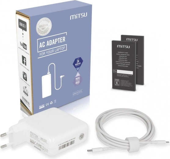 Adattatore di alimentazione Mitsu USB-C per notebook 87 W con Power Delivery