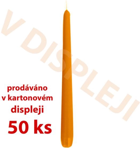 Conical paraffin candles orange 18.5 × 2.3 cm (50 pcs)