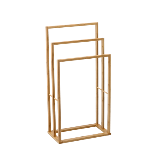 Bamboo Towel Stand with 3 Levels 42 × 24 × 82 cm