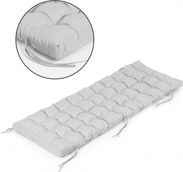 Kussen voor tuinligstoel en -stoel, grijs 145 × 52 cm MODERNHOME