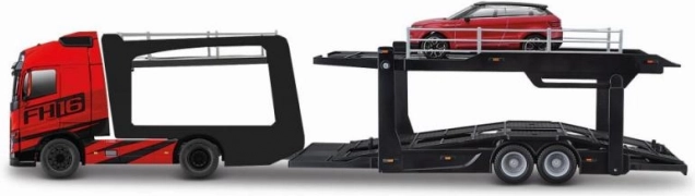 Bburago Street Fire camion con semirimorchio Volvo FH16 e Land Rover LRX Concept 1:43