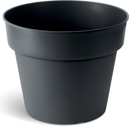 Pot de fleurs en plastique PLANTI 12,4 cm noir à surface mate
