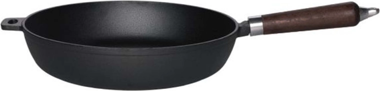 Padella in ghisa Kitchisimo 24 cm con manico in legno