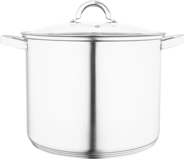 Faitout haut en inox FABIO 15 l avec couvercle 30 cm