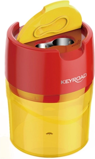 Keyroad Robby Duo Sharpener with Container, Orange
