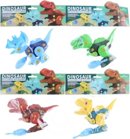Screw-together dinosaur building kit for kids