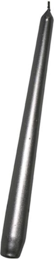 Taper candle 24.5 cm silver