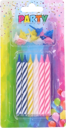 Bougies jumbo avec supports en différentes couleurs