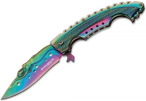 Magnum Rainbow Mermaid coltello tascabile 9,5 cm, arcobaleno, acciaio
