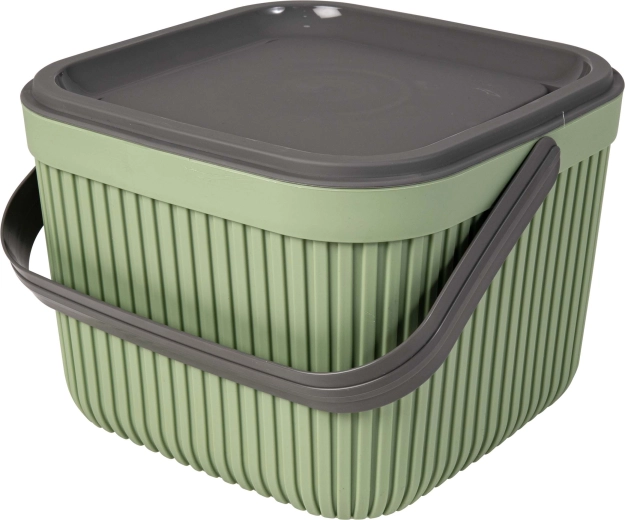 TORO Plastic Basket with Lid and Handle 7 l