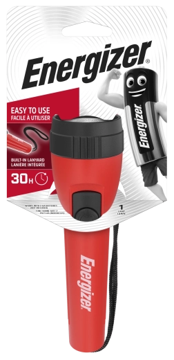 Energizer handheld flashlight Black & Silver, plastic, 2× AA
