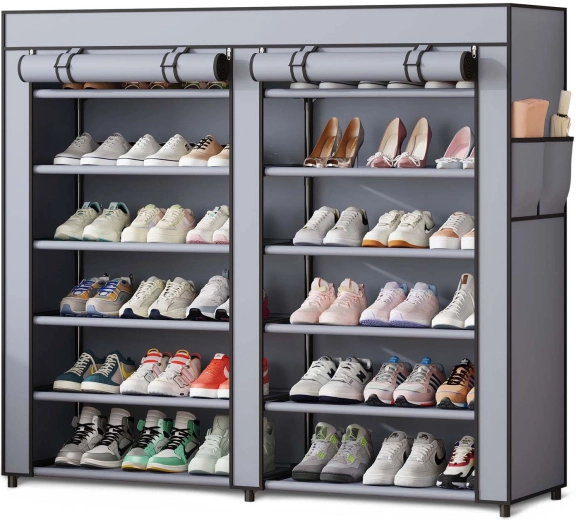 Armadio scarpiera tessile Massido grafite