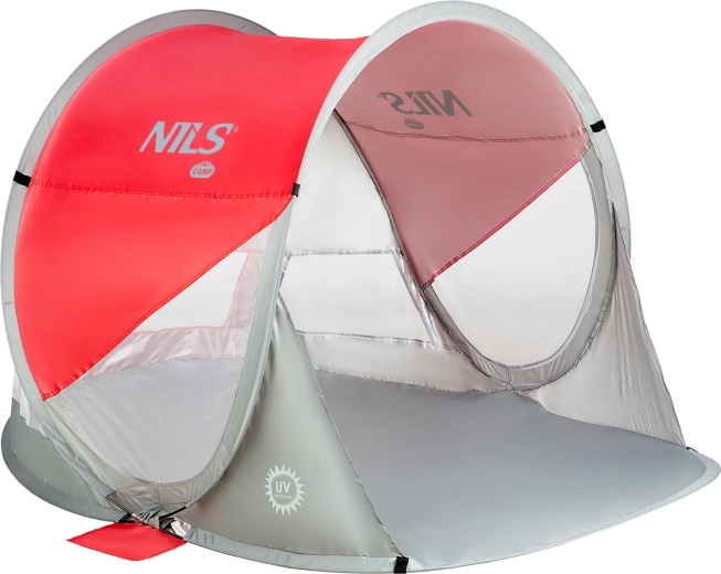 Tenda da spiaggia autoapprontante NILS Camp rossa