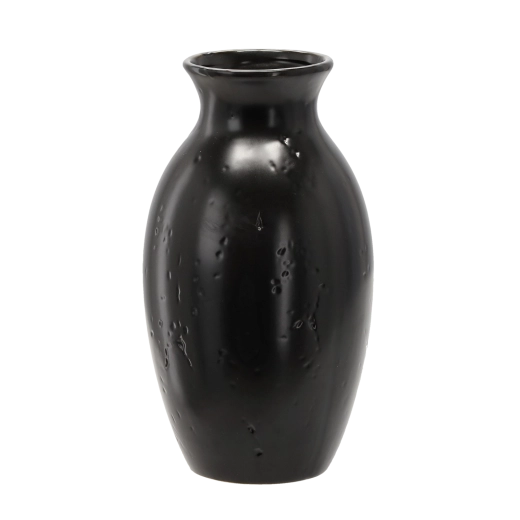 Vaso in ceramica 13 × 13 × 26 cm nero opaco