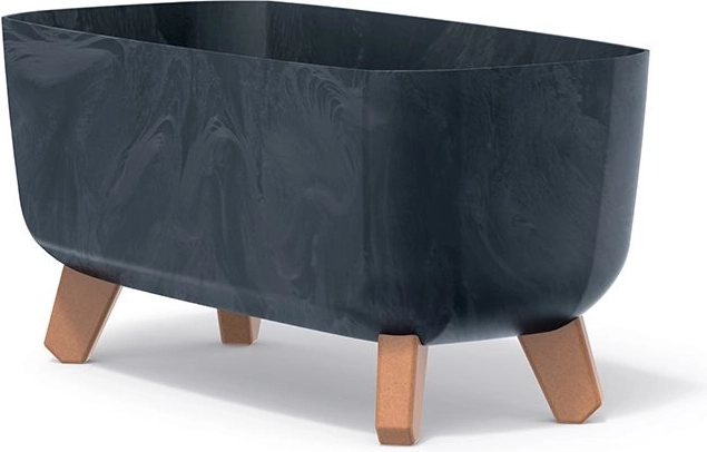 Jardinière sur pieds Gracia Case effet béton 39 cm anthracite