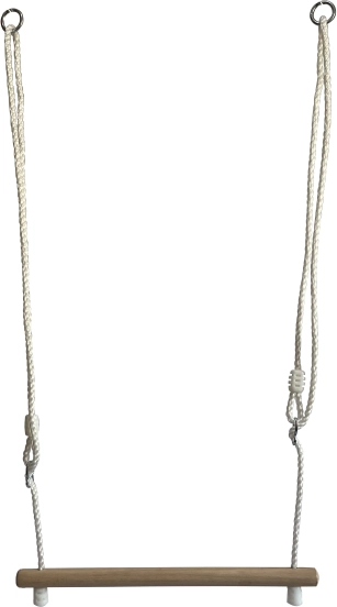 Wooden Hanging Bar 2Kids Toys with Adjustable Ropes