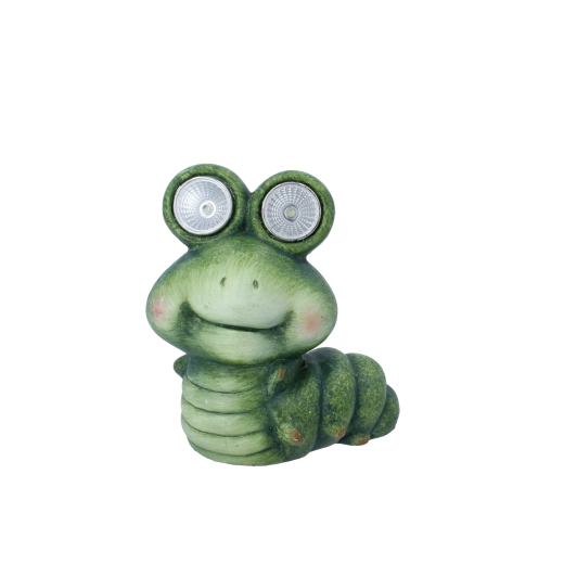 Gartenraupe mit LED-leuchtenden Augen