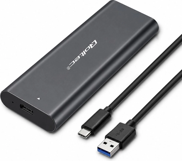 QOLTEC aluminum external enclosure for M.2 NVMe SSD with USB‑C (10 Gb/s)