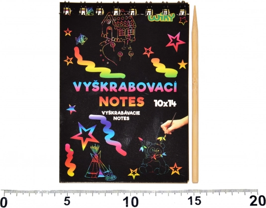 Bloc à gratter avec fond coloré