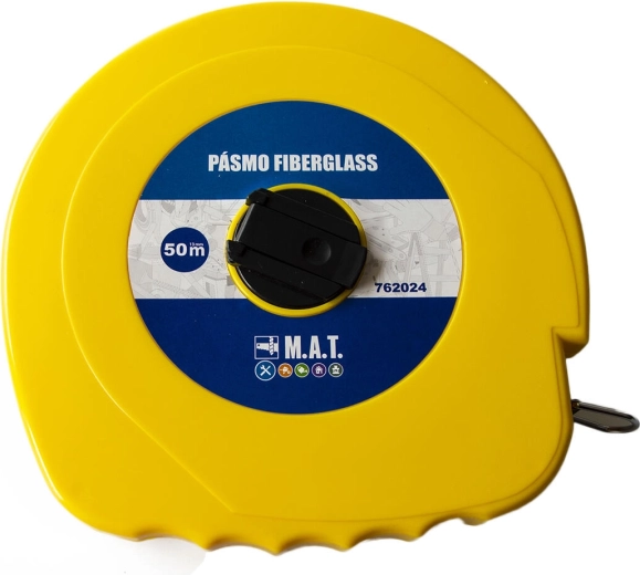 Glasfibermålebånd 50 m x 13 mm
