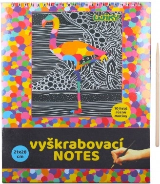 Scratch-off notebook with colorful pictures