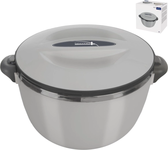 Thermoschüssel UH/Edelstahl TERMO 6 l grau