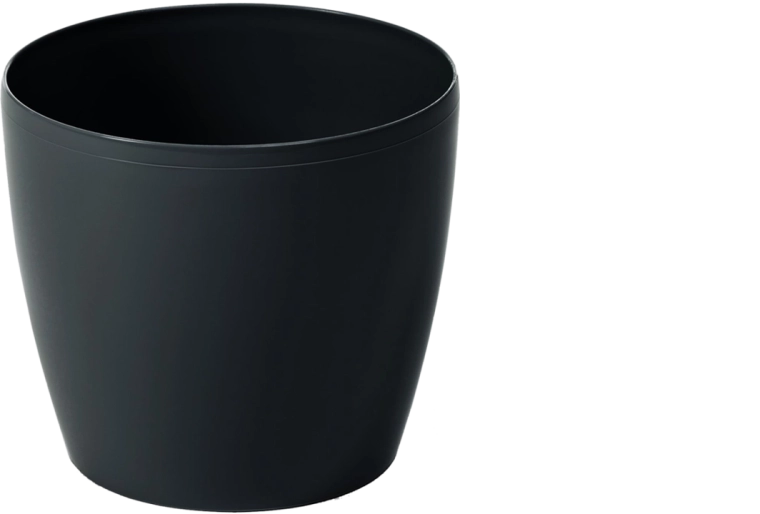 Cache-pot décoratif Magnolia 18 cm noir Lamela