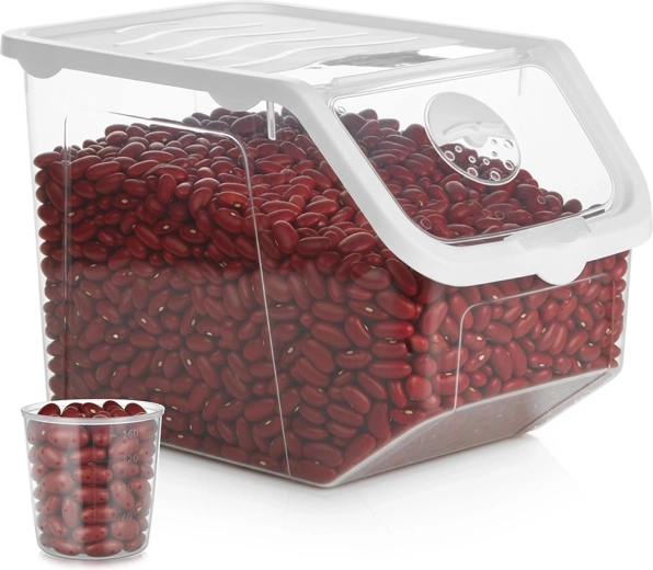 Transparent fruit and vegetable container with lid 12 l