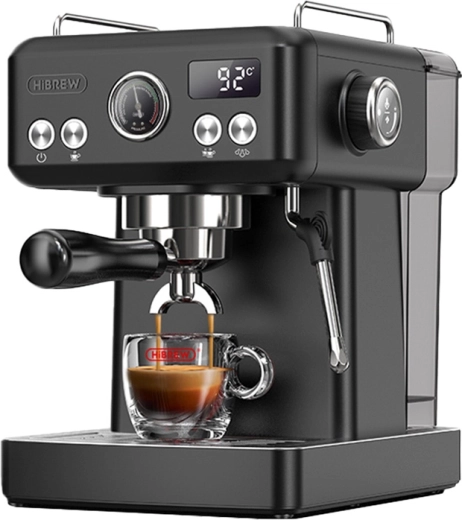 Lever espresso machine with temperature control HiBREW H10A, black