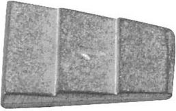 Coin de verrouillage métallique n° 5, 38 × 50 mm (20 pcs)