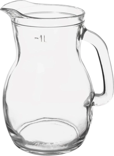 Carafe en verre avec graduations 1 l