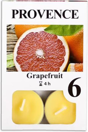 Bougies chauffe-plat parfumées Provence au pamplemousse, 6 pièces