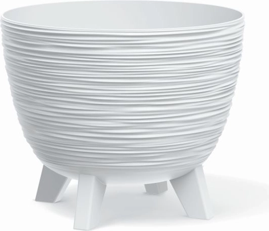 Cache-pot Furu 23,6 cm blanc avec petits pieds