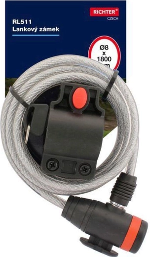 RICHTER cable lock 8 × 1800 mm with 2 keys