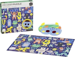 Petit Collage puzzle Monsters 100 pieces with 3D masks