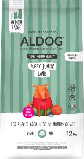 Aldog Puppy Junior Lamb Medium/Large granule za štence srednjih i velikih pasmina 12 kg