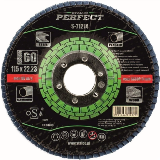 Lamelový kotouč 115 × 22,23 mm zrnitost 40 korundový STALCO