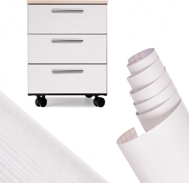 Pellicola decorativa adesiva rovere bianco 1,22 × 50 m