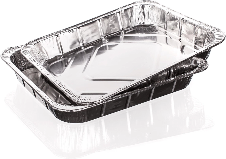 Aluminum grilling trays 32 × 26 × 4.5 cm, set of 2