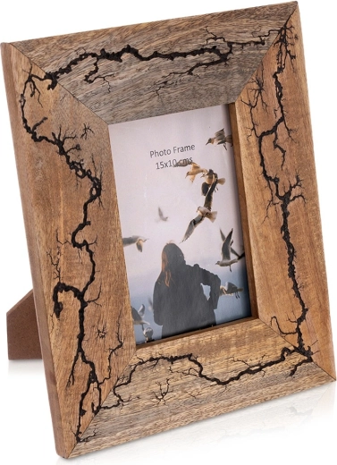 Cadre photo en bois Mango 10 × 15 cm