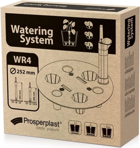 Irrigation system for round flower pots 30 cm with water level indicator