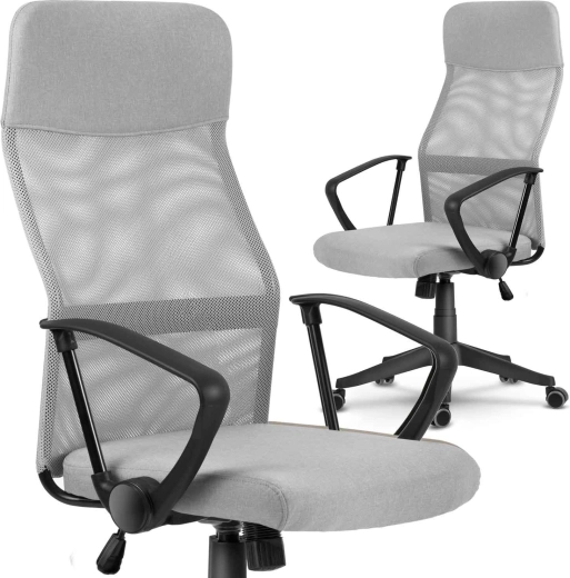 Fauteuil de bureau Sofotel Sydney en micro-maille gris clair