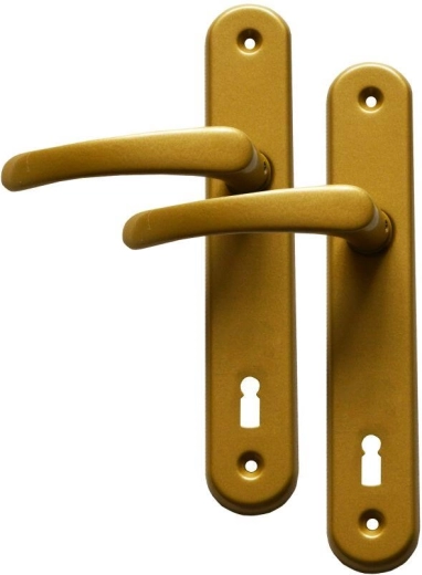 Türbeschlag MICHAELA Drückergarnitur mit Schlüssel 90 mm gold
